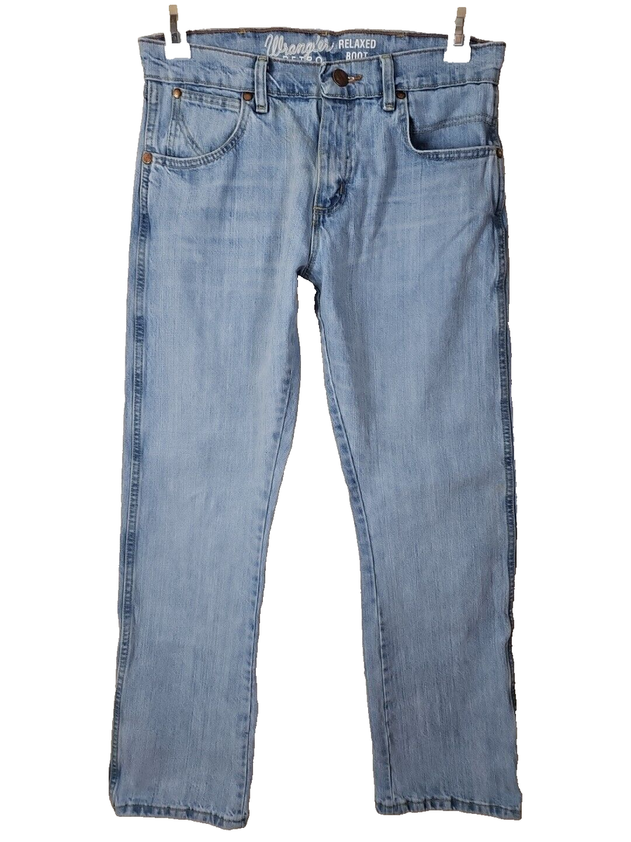 Wrangler Jeans Men 30x32 Blue 100% Cotton Denim Retro Relaxed Fit