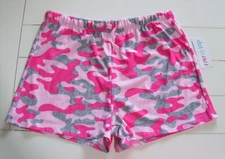 Girls Dot & Zazz Super Soft Micro Fiber Pink Gray Camo Shorts Sz XL 16