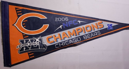 RETRO NFL 2006 CHICAGO BEARS "NFC CHAMPIONS" PENN FLAG - 第 1/11 張圖片