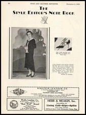 1929 Jean Arthur Photo Paramount Movie Star In Lace Pearls Suede Shoes Print Ad