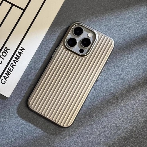Luxury Natural Titanium PC Case for iPhone 16 15 14 13 Pro Max Plus Electroplate - Photo 55/95
