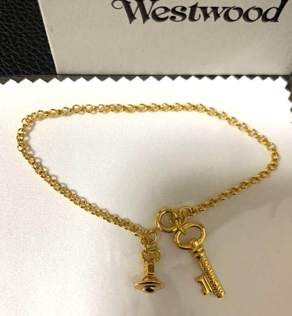 Vivienne Westwood Key Bracelet Gold 18cm Jewelry Accessory with