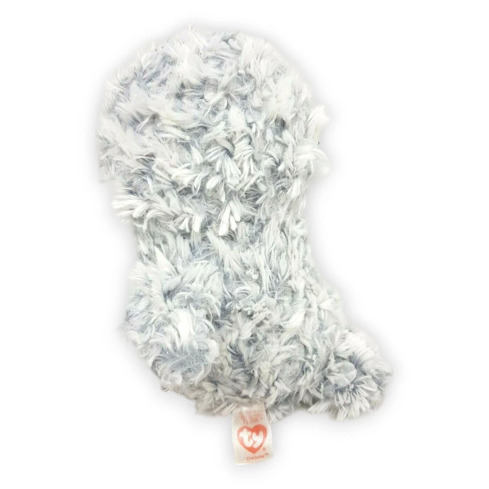 TY Owlette Stofftier 2017 TYSilk Grau Weiß Plüsch Kuschel Glubschi Augen 15 cm - Bild 4 von 4
