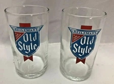 LOT OF 2 Vintage 5-7oz Heileman's Old Style Beer Glasses