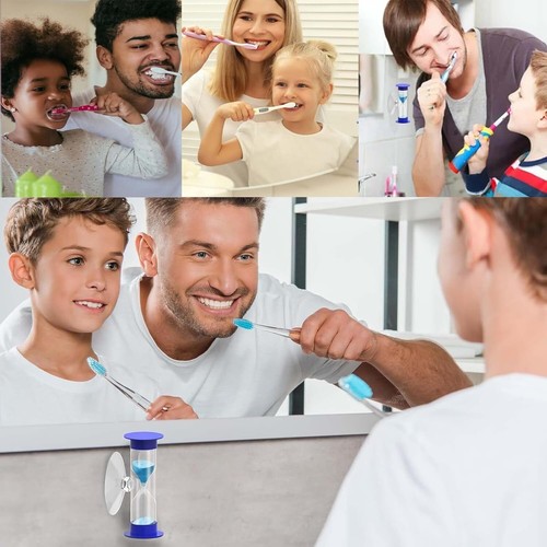 temporizador de arena cepillado dientes temporizador de succión temporizador temporizador de arena niños adultos baño - Imagen 3 de 5