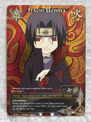 NARUTO ナルトカードゲーム CCG うちはイタチ PR Foil Itachi Uchiha Naruto Shonen Jump's CCG Rare Holo Foil Trading Card