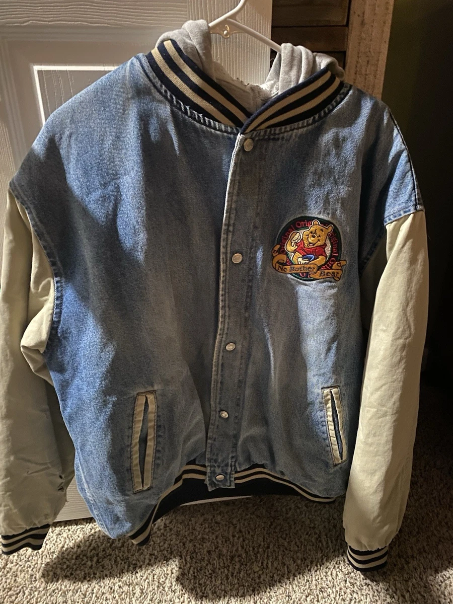 phoo Disney Vintage バーシティジャケット phoo Disney Vintage バーシティジャケット Winnie the pooh denim