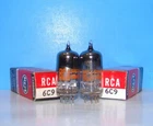 6C9 NOS RCA amplifier radio audio vintage electron vacuum tubes 2 valves tested