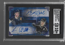 Brett HULL /Robitaille 2022 Leaf Art of Hockey ICONography DUAL AUTO #4/4 SGC 10