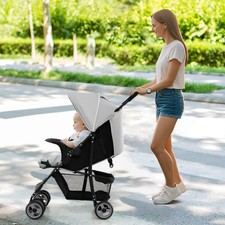Foldable Lightweight Baby Stroller Kids Travel Pushchair 5-Point Safety System