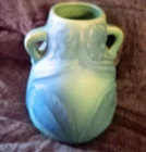 Vintage Rare VAN BRIGGLE POTTERY, Num 49 Pattern MING TURQUOISE, Large 2 Handle