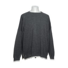 Cesare Gaspari, Strickpullover, Größe: L/XL, Grau, Fischgräte, Feinstrick #fc3