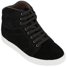 Calden K107201-7.6cm Ascensor Altura Aumento de Ante Zapatillas Negro