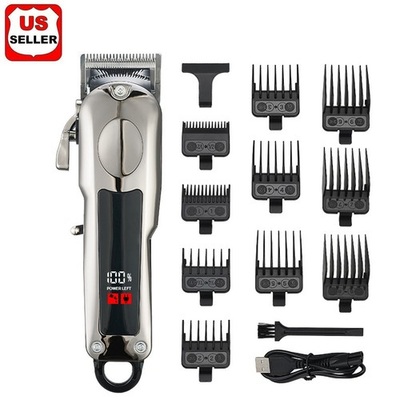 #ad Professional Hair Clippers Trimmer Mens Barber Hair Cutting kit Machine Cordless $27.98