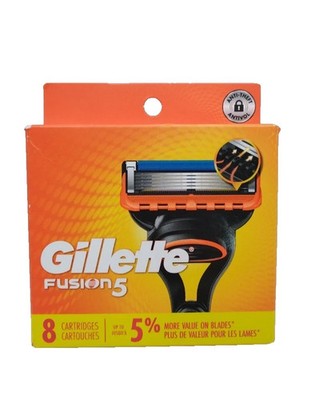 Gillette Fusion 5 Razor Blade refills of 8 Cartridges Sealed Pack image may vary