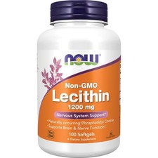 NOW Foods Non-Gmo Lecithin 1,200 mg 100 Sgels
