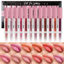12Pcs Lip gloss Collection Makeup Set, Shiny Smooth Soft Liquid Lip Glosses