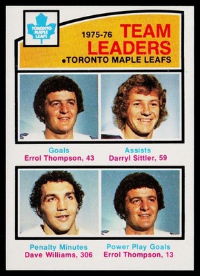 1976-77 O-Pee-Chee #394 T E Thompson D Sittler D Williams