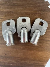 3 ORIGINAL VENDING MACHINE DOOR KEY - ACE CHICAGO LOCK CO. Ademco 04