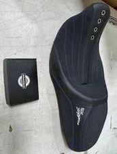 OS&D Advanblack "Sik Baggers" Blue Stitching Seat for '09-'23 HD Touring