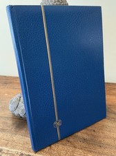 Album de timbres, carnets, blocs grand format 32 pages fond Blanc (FB-32-D) Bleu