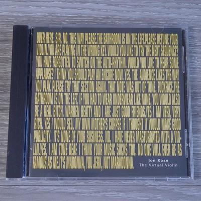 Jon Rose   The Virtual Violin CD 1993 Experimental Avant-Garde Megaphone Records