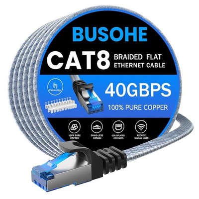 Hochgeschwindigkeits Ethernet LAN Kabel, 8m, Cat 8, Gigabit, Patchkabel, RJ45