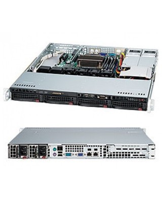 Supermicro SuperChassis 813MFTQC-R407CB Ablage 400W Schwarz 1U Micro ATX 4x 3.5''