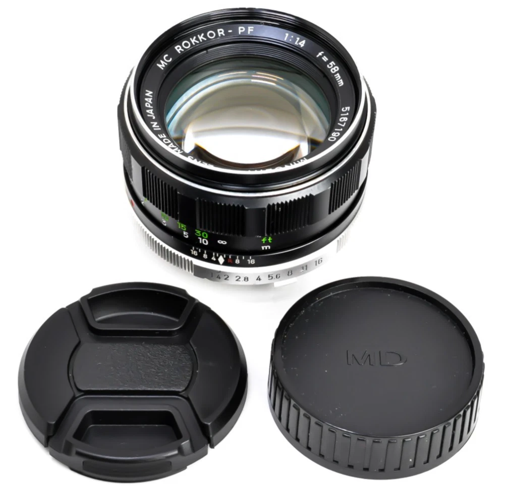 ミノルタ SR101 ブラック MC ROKKOR-PF 58mm F/1.4 Minolta 58mm Rokkors - 678 VINTAGE CAMERAS