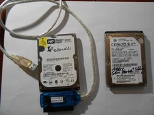 Used Western Digital WD 40 GB with XP Essentials HDD and Hitachi 500 GB HDD