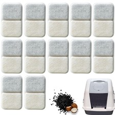 12 Pack Activated Charcoal Filters for Cat Litter Box Odor Control