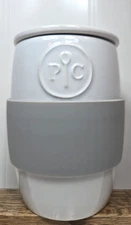 Pampered Chef Ceramic Microwave Egg Cooker  Silicone Sleeve #1529 