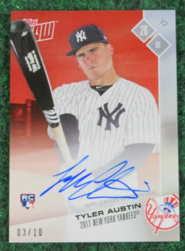 TYLER AUSTIN - RC - 2017 Topps NOW - #OD-39C - Auto - (Red) - 03/10 - Yankees - Image 3 of 4