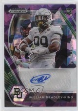2021 Panini Prizm Draft Picks Purple Ice 85/99 William Bradley-King Auto 0k41