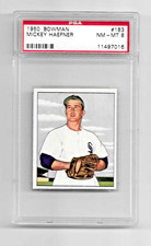 1950 BOWMAN BASEBALL CARD #183 MICKEY HAEFNER GRADED PSA 8 NQ CHICAGO WHITE SOX