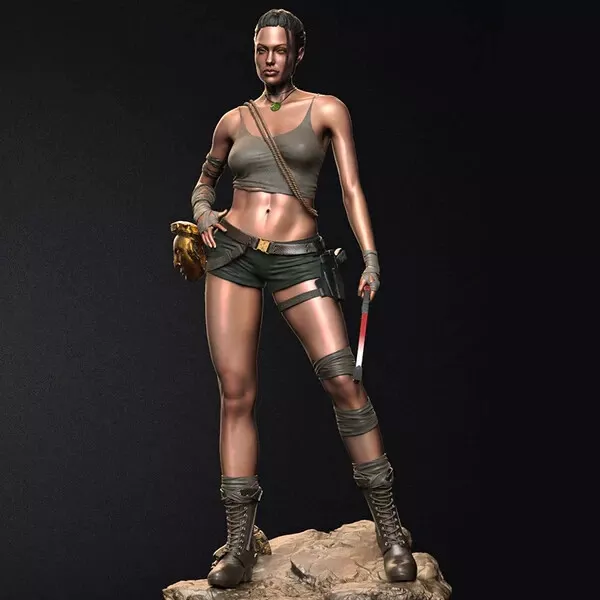 3D file LARA CROFT - Tomb Raider 1 🪦・3D printable model to