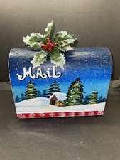 Santa Mailbox Collectors Tin North Pole Snowman for Letters to Santa Christmas
