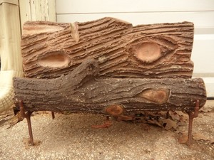 Rare Antique Straight And Richard Gas Fireplace Log Ebay