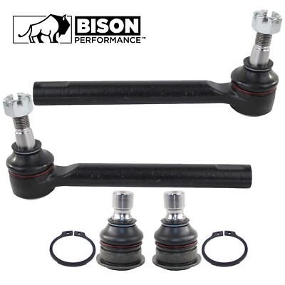 Bison Performance 4pc Front Outer Tie Rod Lower Ball Joint Kit For Nissan Murano