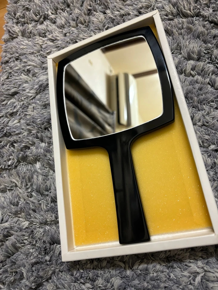 CHANEL Pre-owned Beauty CC LOGO Hand Mirror Black Vintage From Japan Novelty - Image 2 of 4