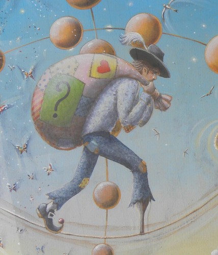 Joseph KALIHER (Texas 1970) DESPERATION ENCOUNTERS FAITH OIL on paper cm 40x60 - Foto 4 di 12