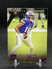 2020 Panini Chronicles Panini Justin Jefferson PINK RC ROOKIE CARD #PA-23. rookie card picture