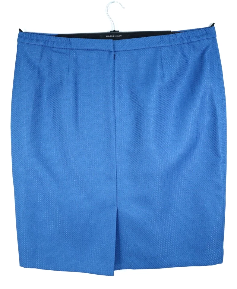 LE SUIT Mujer Poliéster Carrera Falda Lápiz Cintura Elástica Azul Sólido Talla 20W Foto 2 de 4