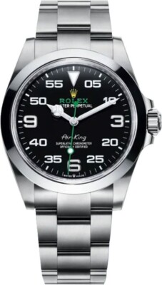 Rolex Oyster Perpetual Air-King 126900 Black Dial Stainless Steel Men's Watch