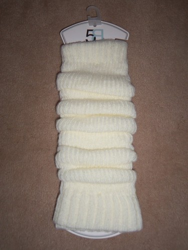 NEW, CREAM COLOR LEG WARMERS