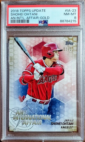 2018 Topps Update SHOHEI OHTANI RC Gold /50 International Affair Japan PSA 8 SSP