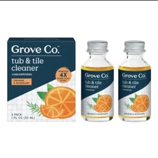 GROVE CO Tub & Tile Cleaner  Concentrate Set of 2 Orange & Rosemary New