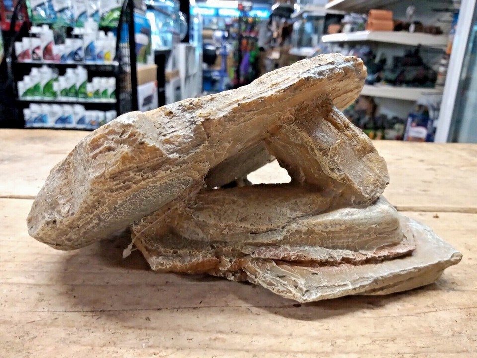 Natural Rock Effect Fallen Arch Swim Thru Cave Aquarium Fish Tank ...