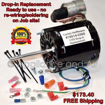 18614-0360 Carter Hoffmann Fan Motor 115V, drop-in - no soldering, SHIPS TODAY!