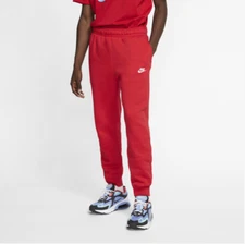 Nike Club Joggers University Red White BV2671-657 Men's Sz S-XXL New